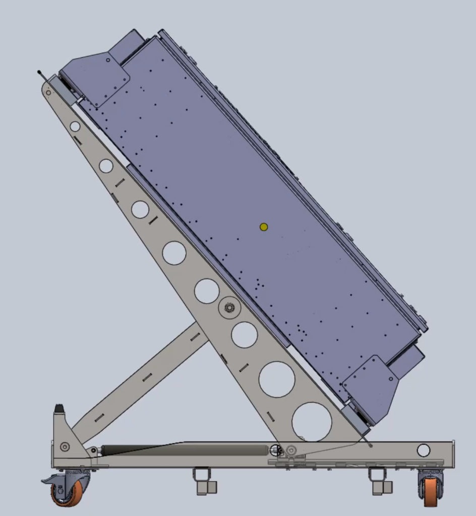 MODEL - transport device for climatisation unit inclined front view
