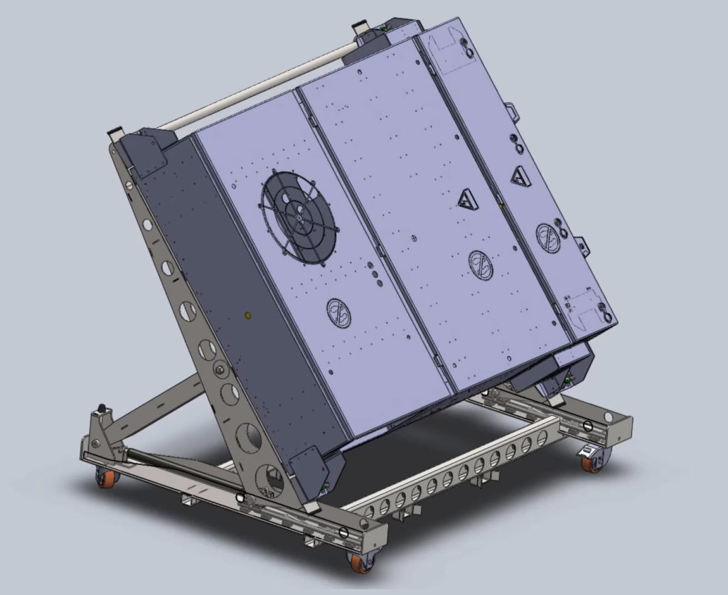 MODEL - transport device for climatisation unit inclined